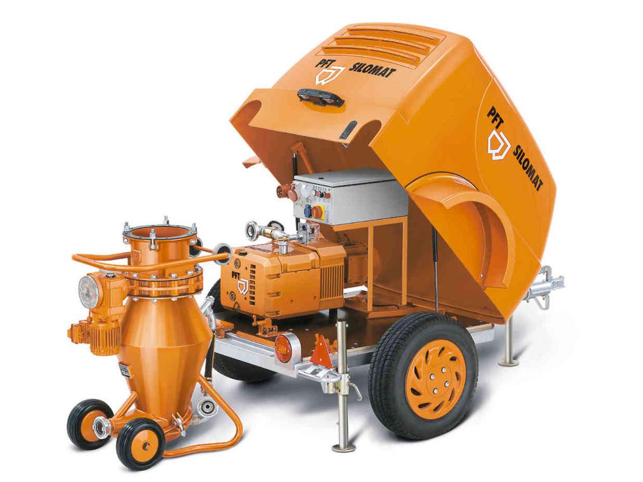 PFT Silomat typ C 140 Výkon 8.1 kW (PRE SAMOSPÁDOVÉ SILÁ)