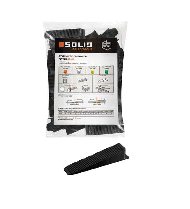 Kliny na dlažbu čierne / bal 50 ks Kliny na dlažbu čierne / bal 50 ks